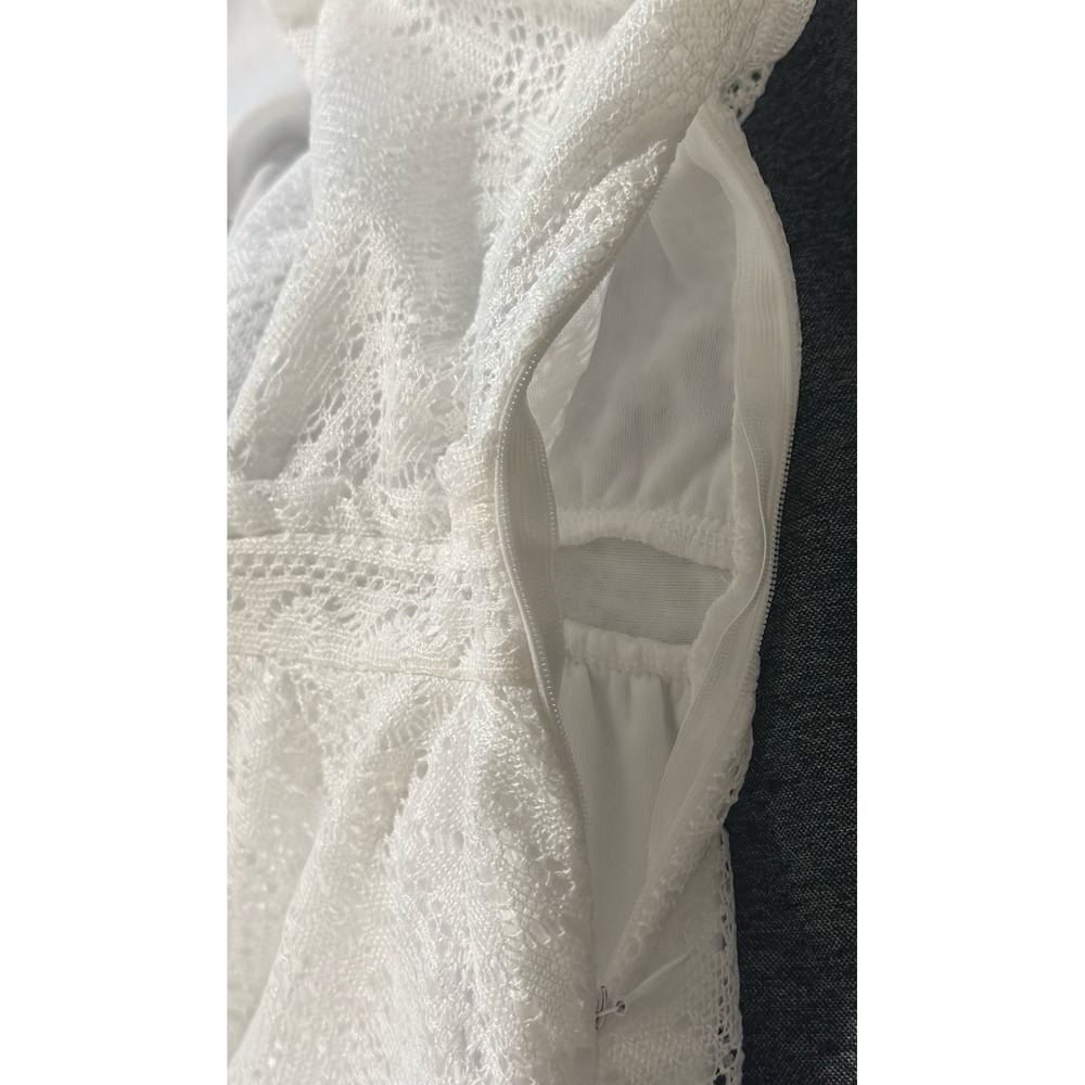 JessaKae Elegant White Lace Midi Dress - Picture 14 of 15